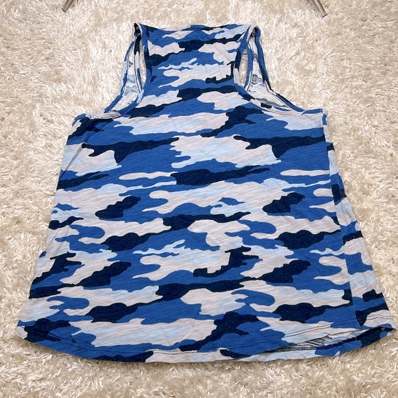 SPLENDID || Blue Camo Racerback Tank Top - Picture 2 of 3